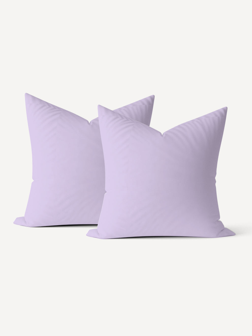 Комплект наволочек сатин гладкокрашеный на молнии - Лавандовый 70х70