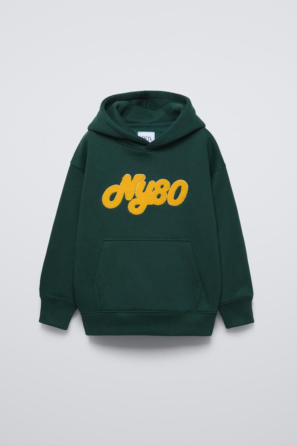 HOODIE WITH TERRY SLOGAN - Zara фото 5