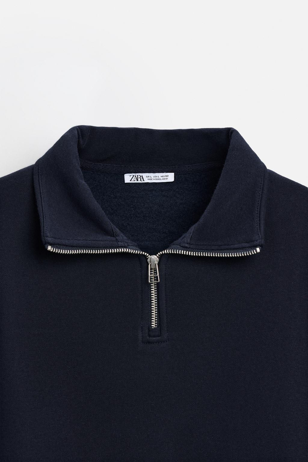 BASIC QUARTER ZIP SWEATSHIRT - Zara фото 34