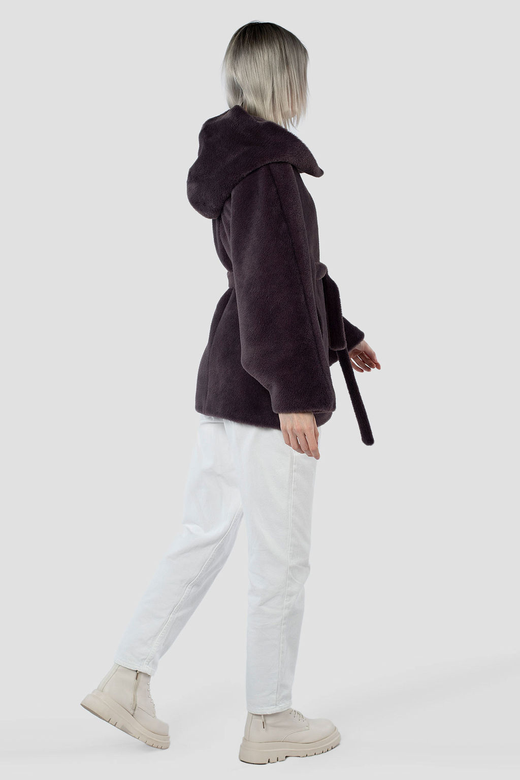 Пальто женское демисезонное (пояс) - El podio фото 4