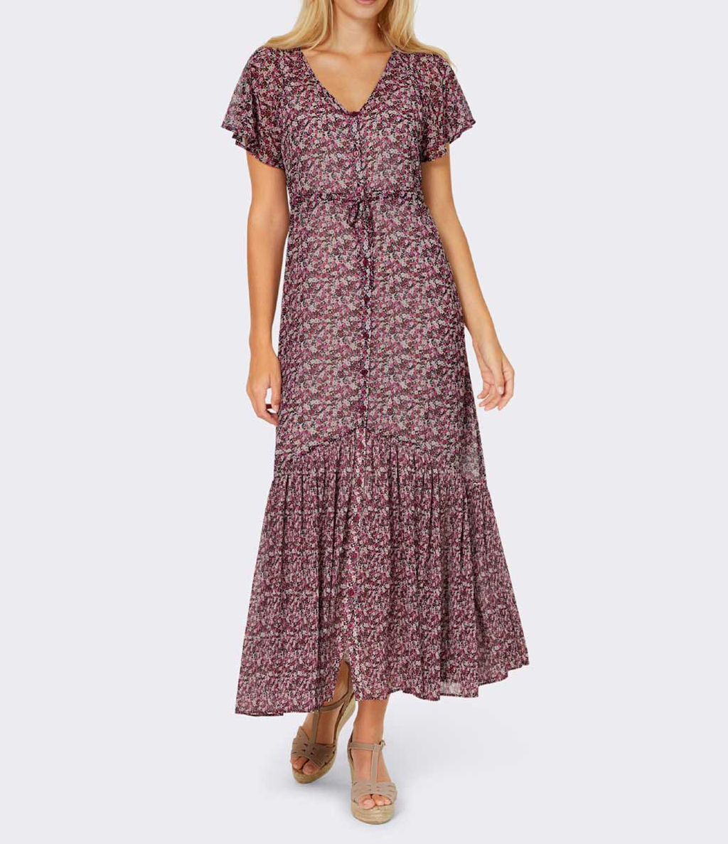 Платье, темно-красное-цвета фуксии - Linea tesini фото 3