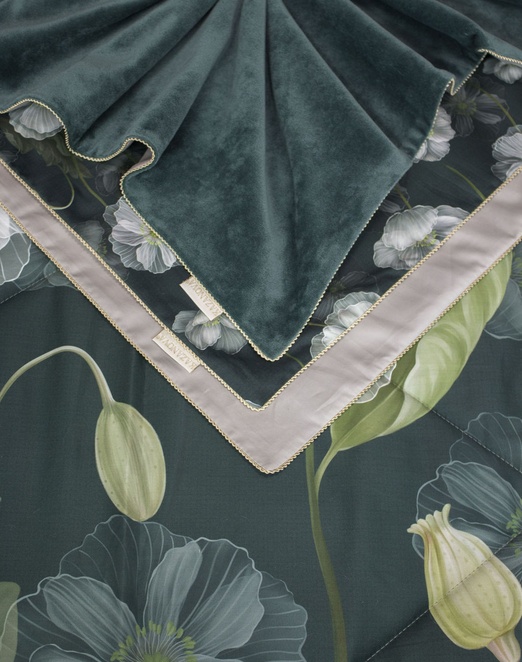 НОВИНКА!!! Комплект с одеялом Жанет (изумруд бежевый) ABC Egypt Cotton - Kazanov.a. фото 3