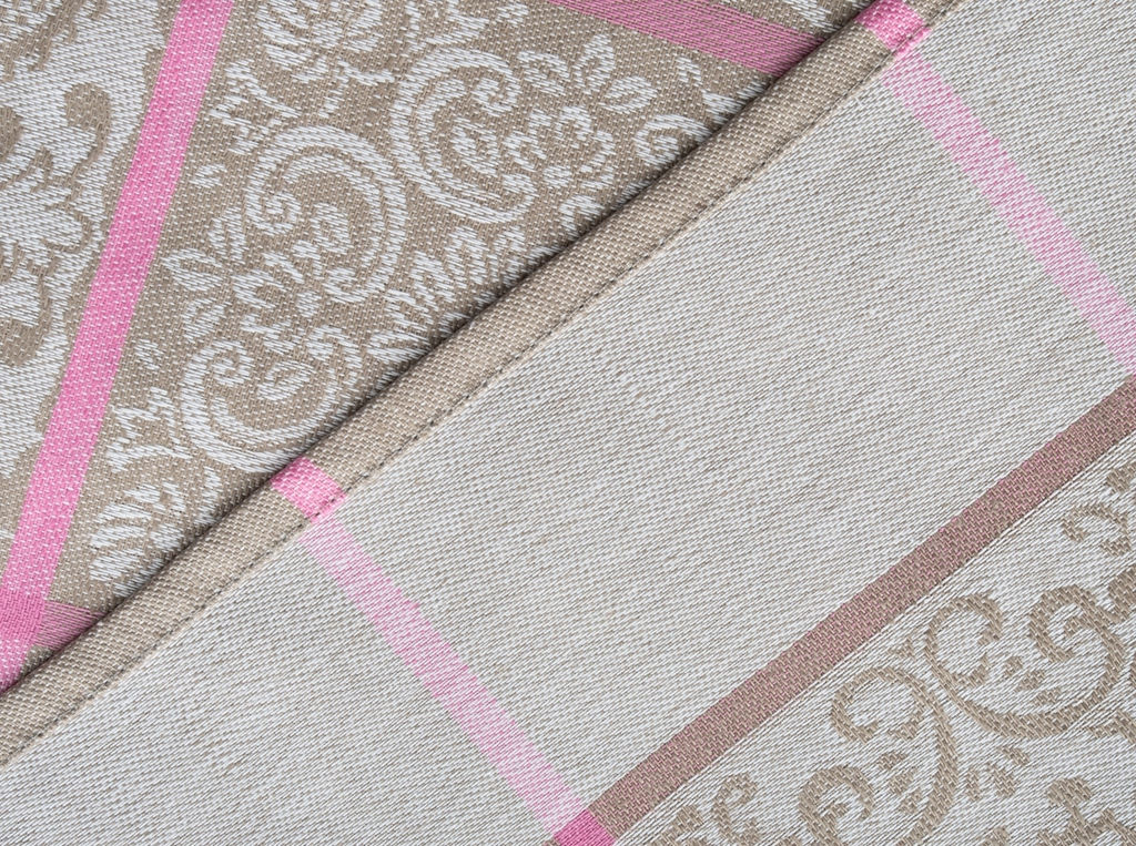 Скатерть 16С383-ШР/ст. 150*150 "Изразцы" цв. 2 рис. 48 розовый