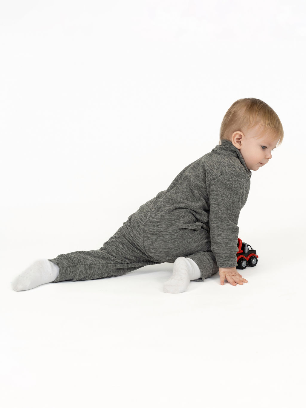 Комбинезон детский флисовый серый - Утенок фото 3