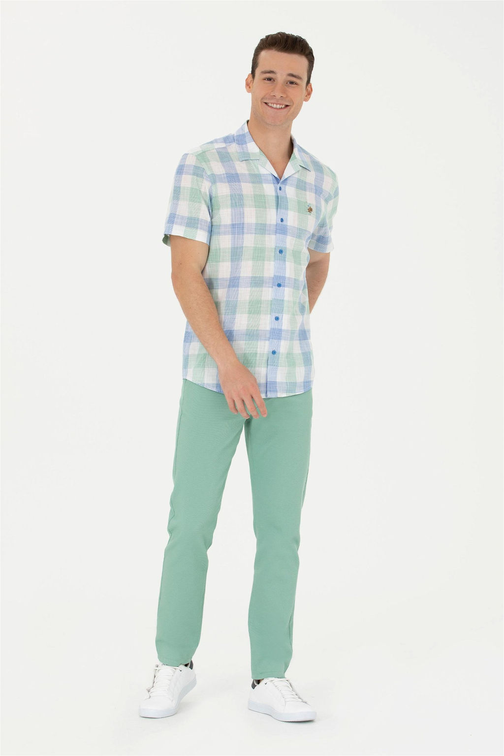 U. S. Polo Assn Мужская рубашка Saks с коротким рукавом - U.s. polo assn фото 11