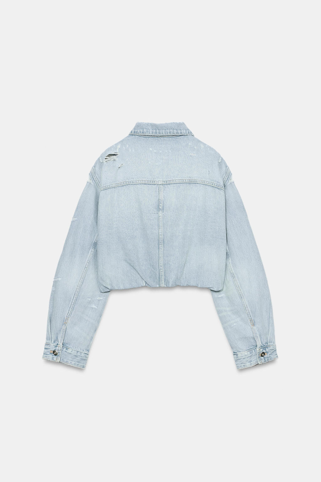 CAZADORA DENIM TRF ROTOS / Azul claro - Zara фото 4