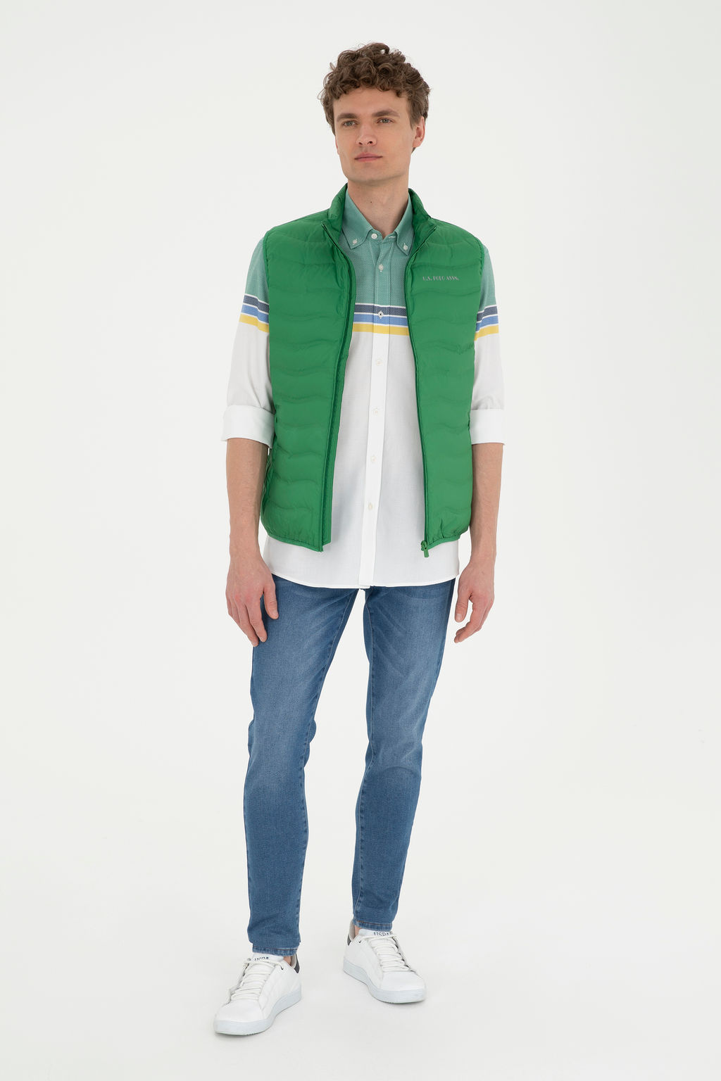 U. S. Polo Assn / Мужской зеленый жилет - U.s. polo assn фото 11