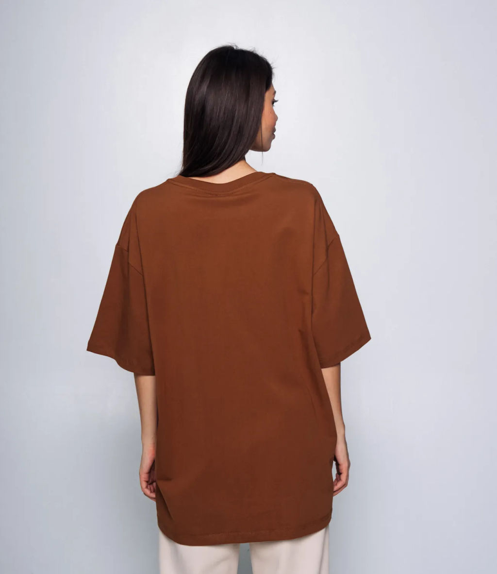 Футболка #КТ442, коричневый