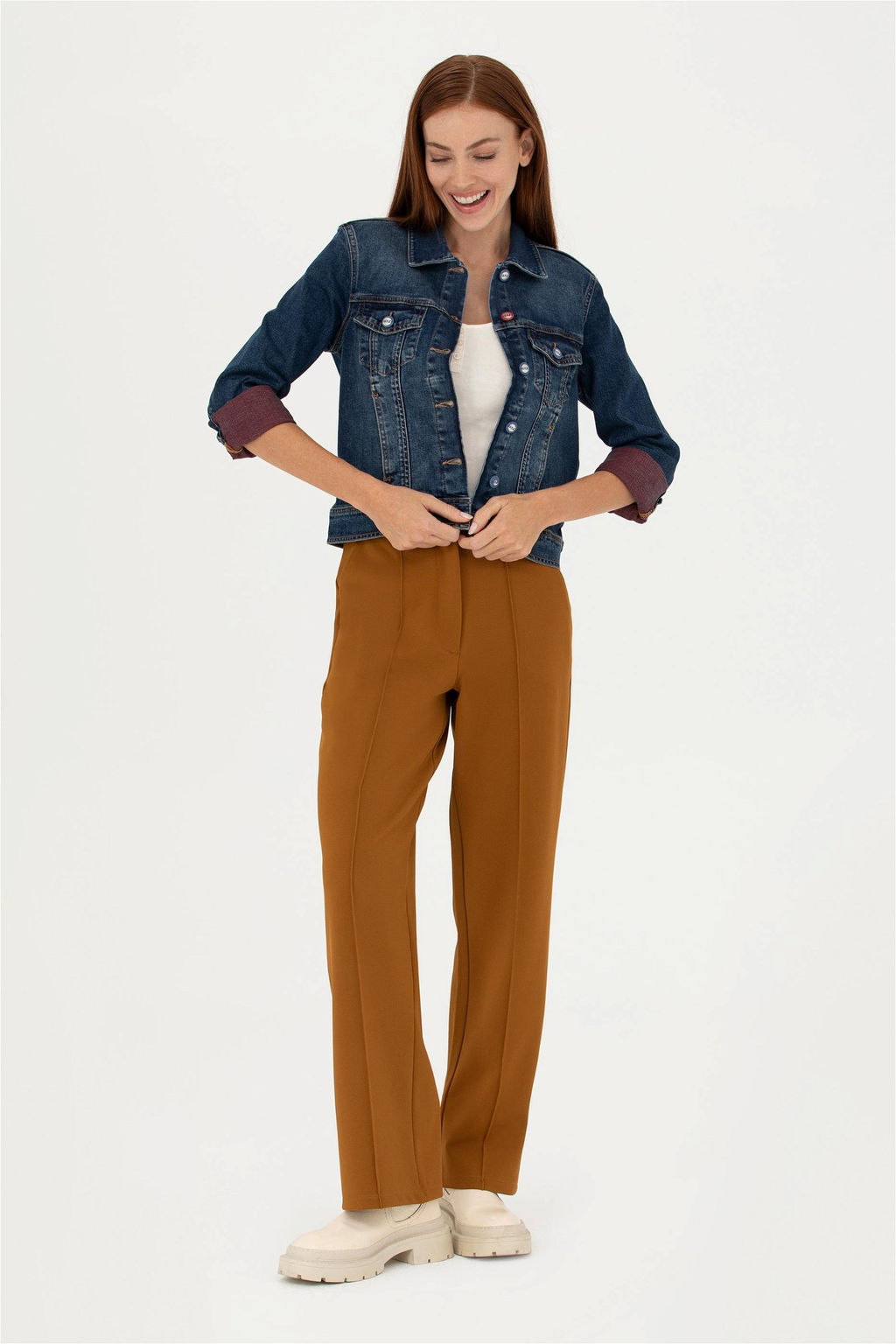 Женские спортивные штаны кокосового цвета - U.s. polo assn фото 7