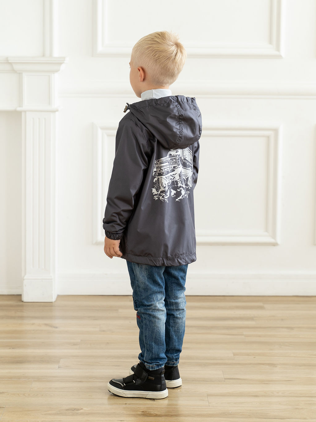 Ветровка детская серая