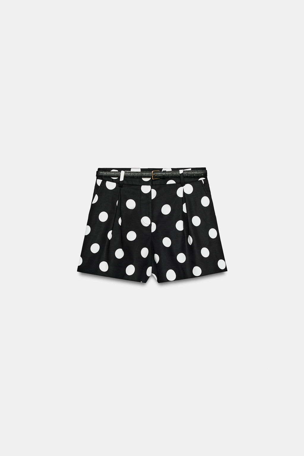 BERMUDA PINZAS CINTUR?N LUNARES / Negro / Blanco - Zara фото 6