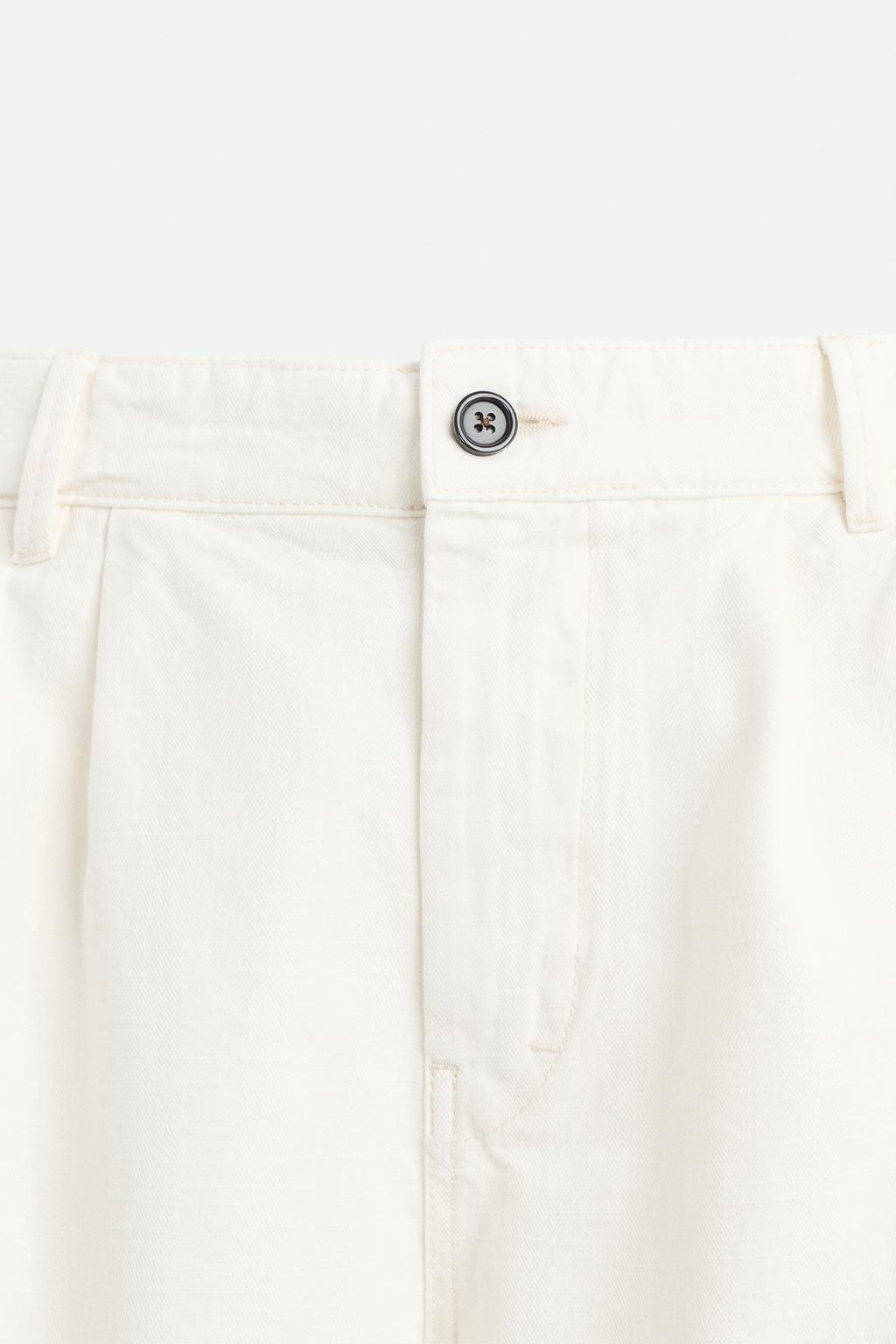 PLEATED RELAXED FIT BERMUDA SHORTS - Zara фото 9