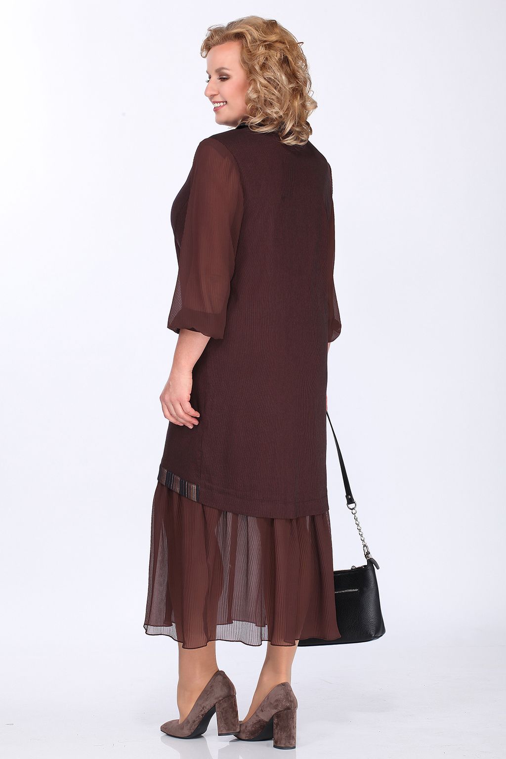 Коричневое платье женское - Almond фото 5