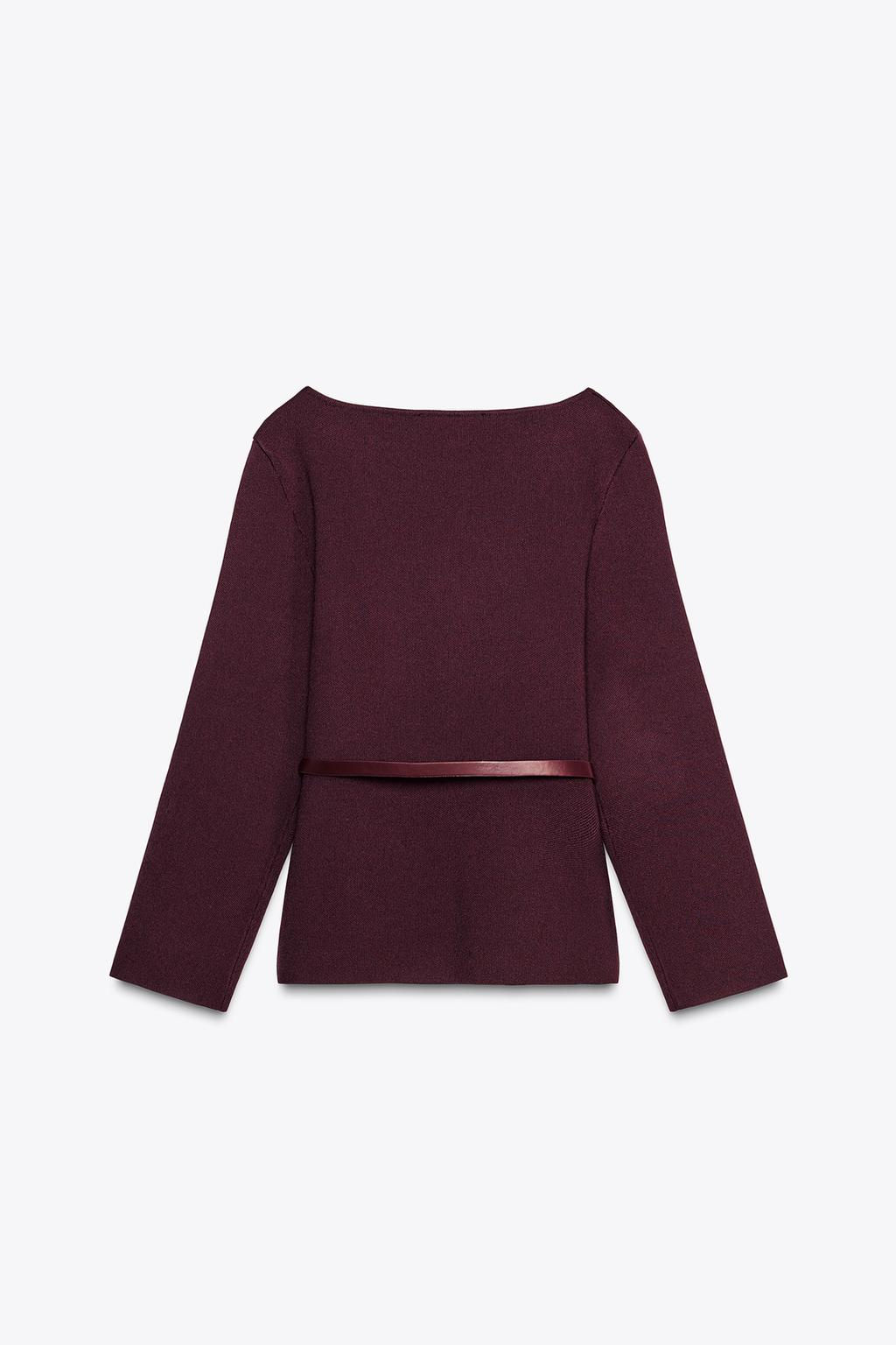 KNIT TOP WITH BELT - Zara фото 6