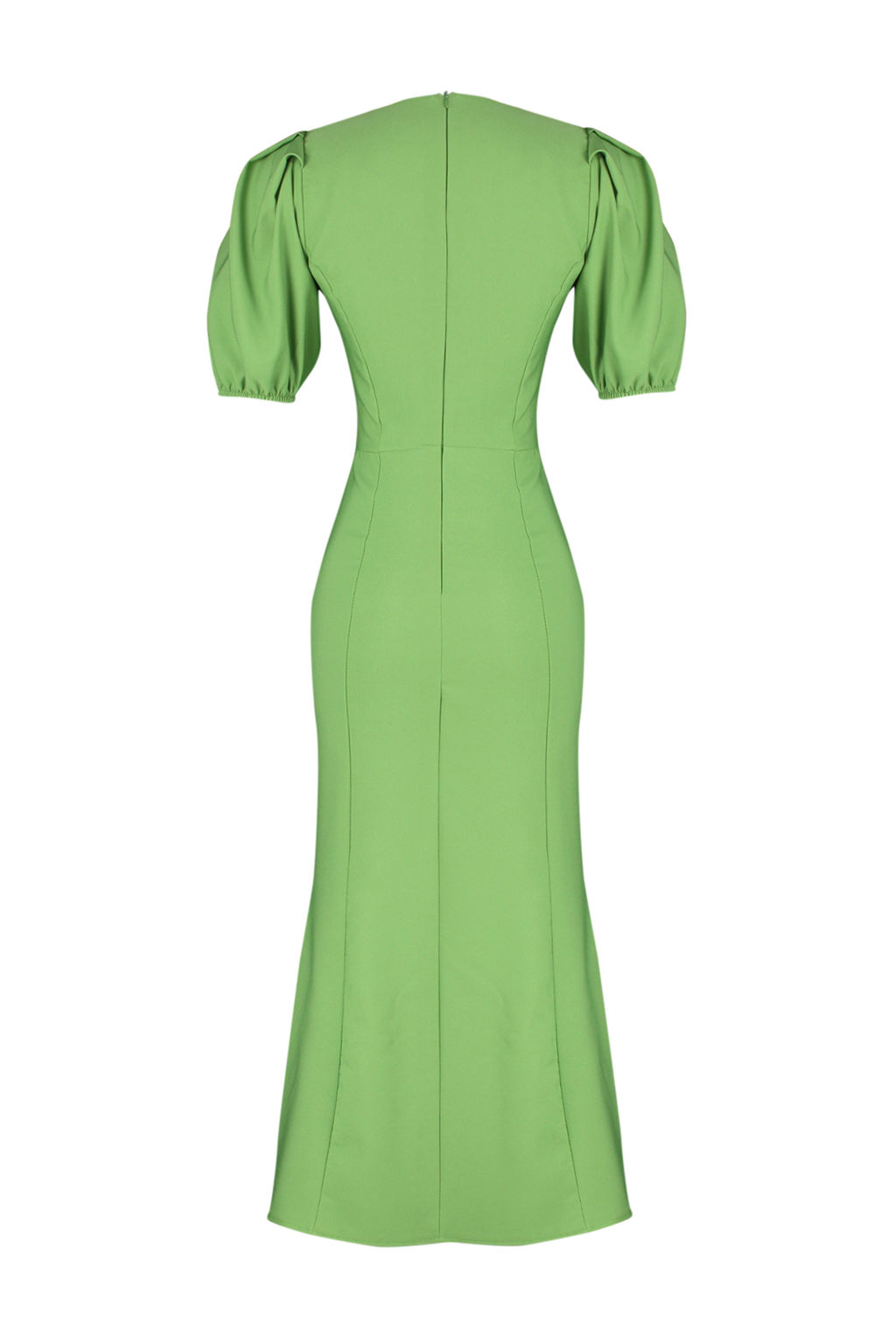 TRENDYOLMILLA Yesil Vucudu Saran Balon Kollu Midi Dokuma Elbise TWOSS24EL00502 фото 8