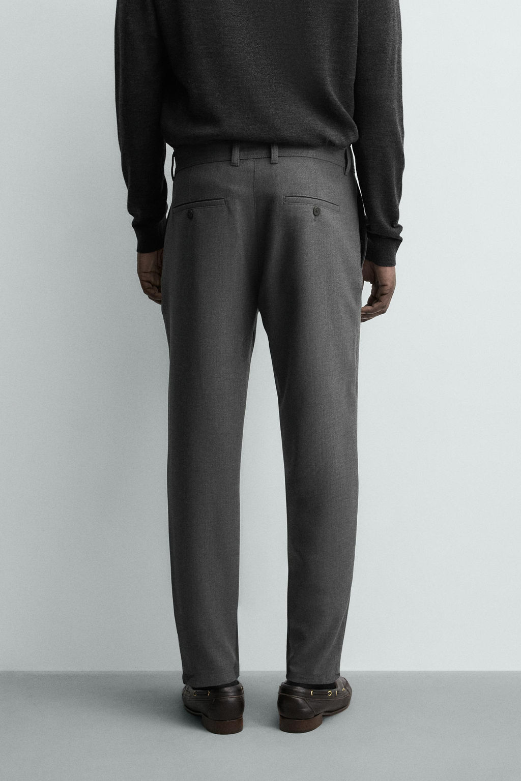 PANTAL?N CHINO ESTRUCTURA CONFORT / Gris / Natural - Zara фото 12