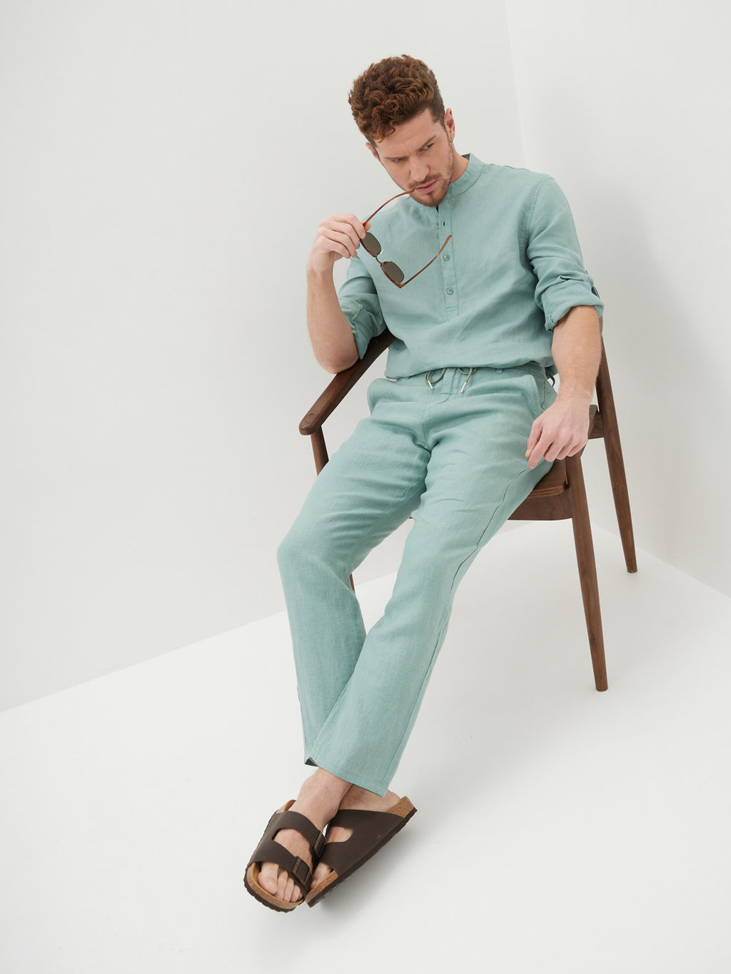 Мужские Льняные Брюки Мом - Mossmore фото 23