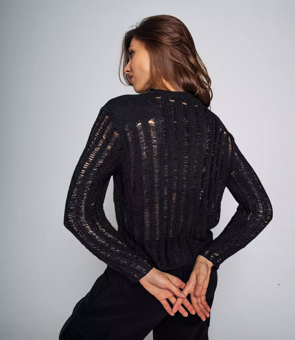 Джемпер #КТ8938, чёрный - Dommod фото 4