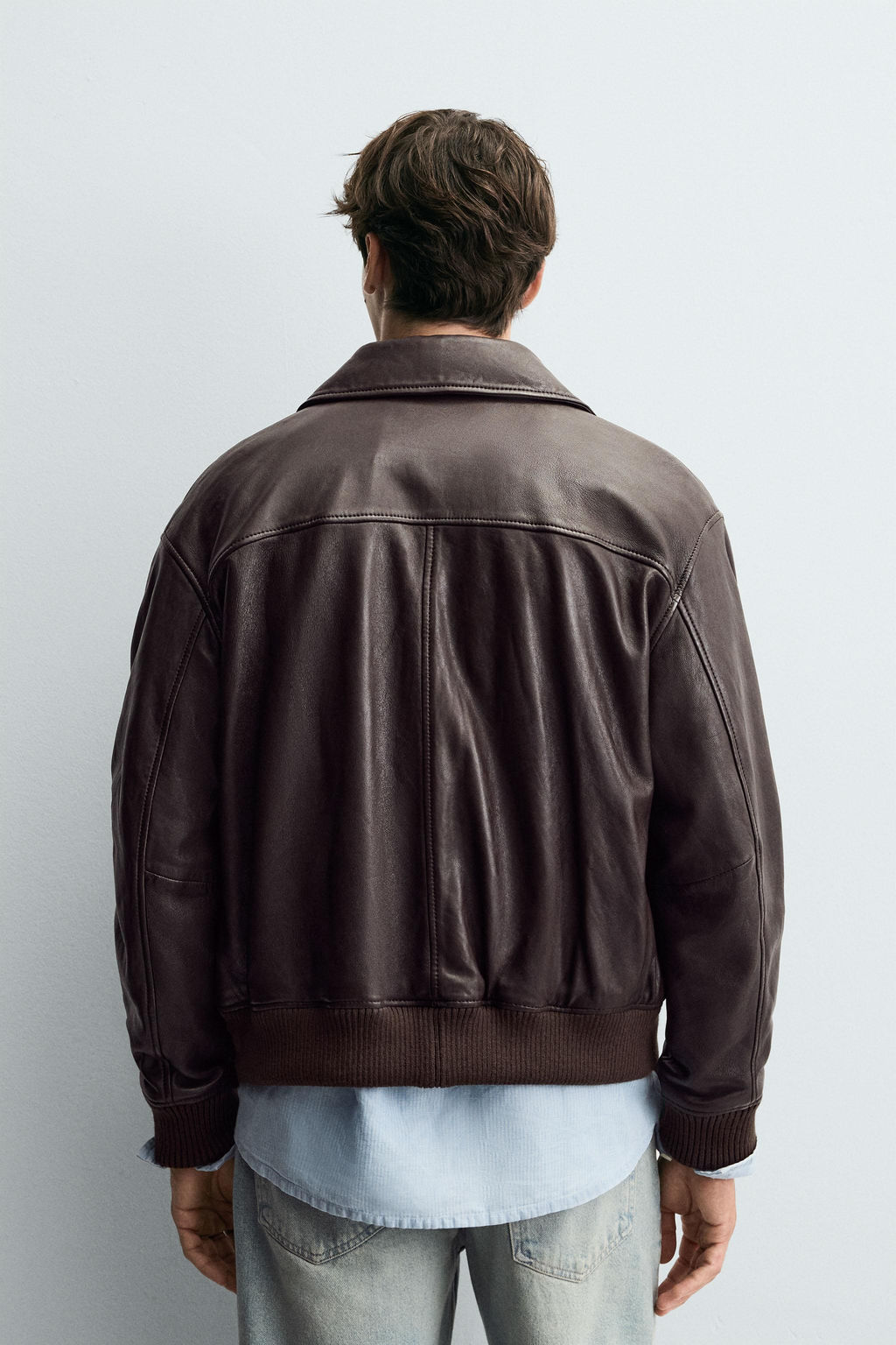 LEATHER JACKET WITH POCKETS - Zara фото 3