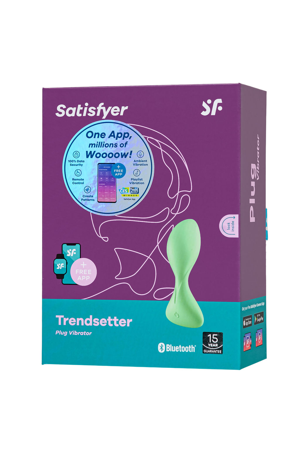 Анальная втулка Satisfyer Trendsetter, зеленая  фото 9