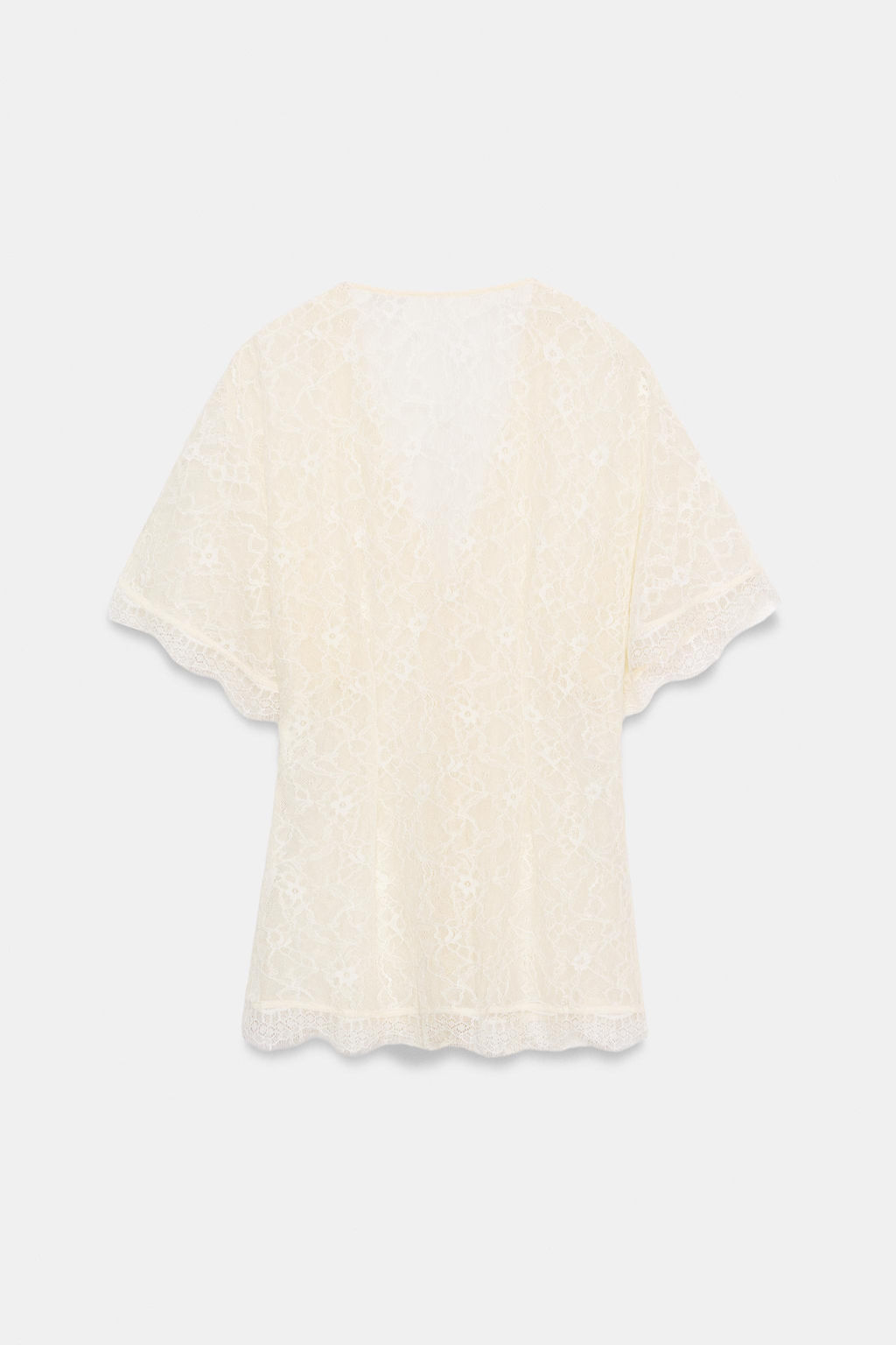 TOP ENCAJE BOTONES / Crema - Zara фото 8