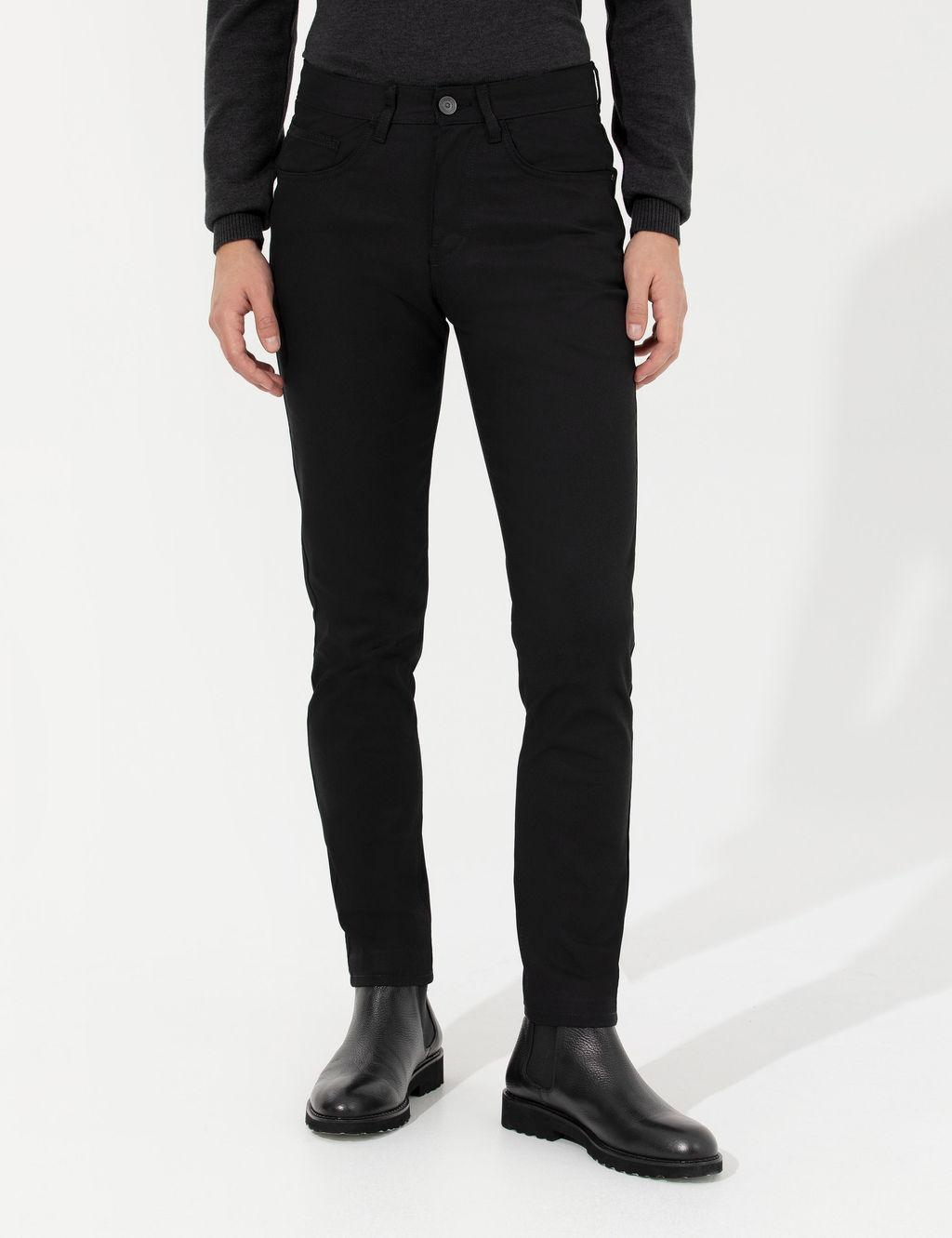 Siyah Slim Fit Kanvas Pantolon - Pierre cardin фото 9