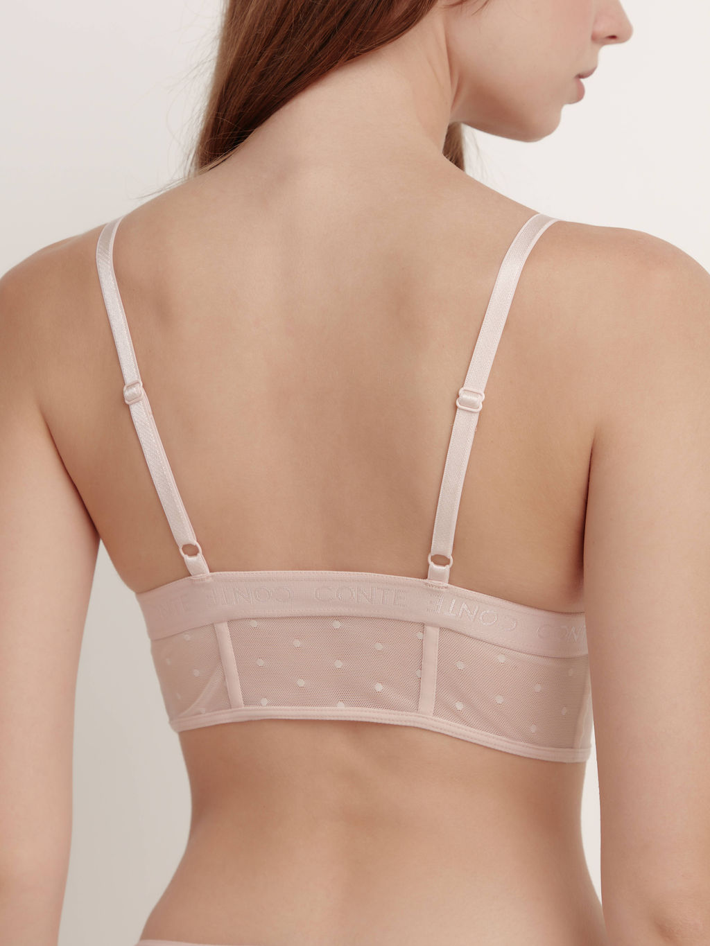 CONTE MESH&DOTS LBE 1883 Бюстье с треугольными чашками cream pink - Conte elegant фото 2