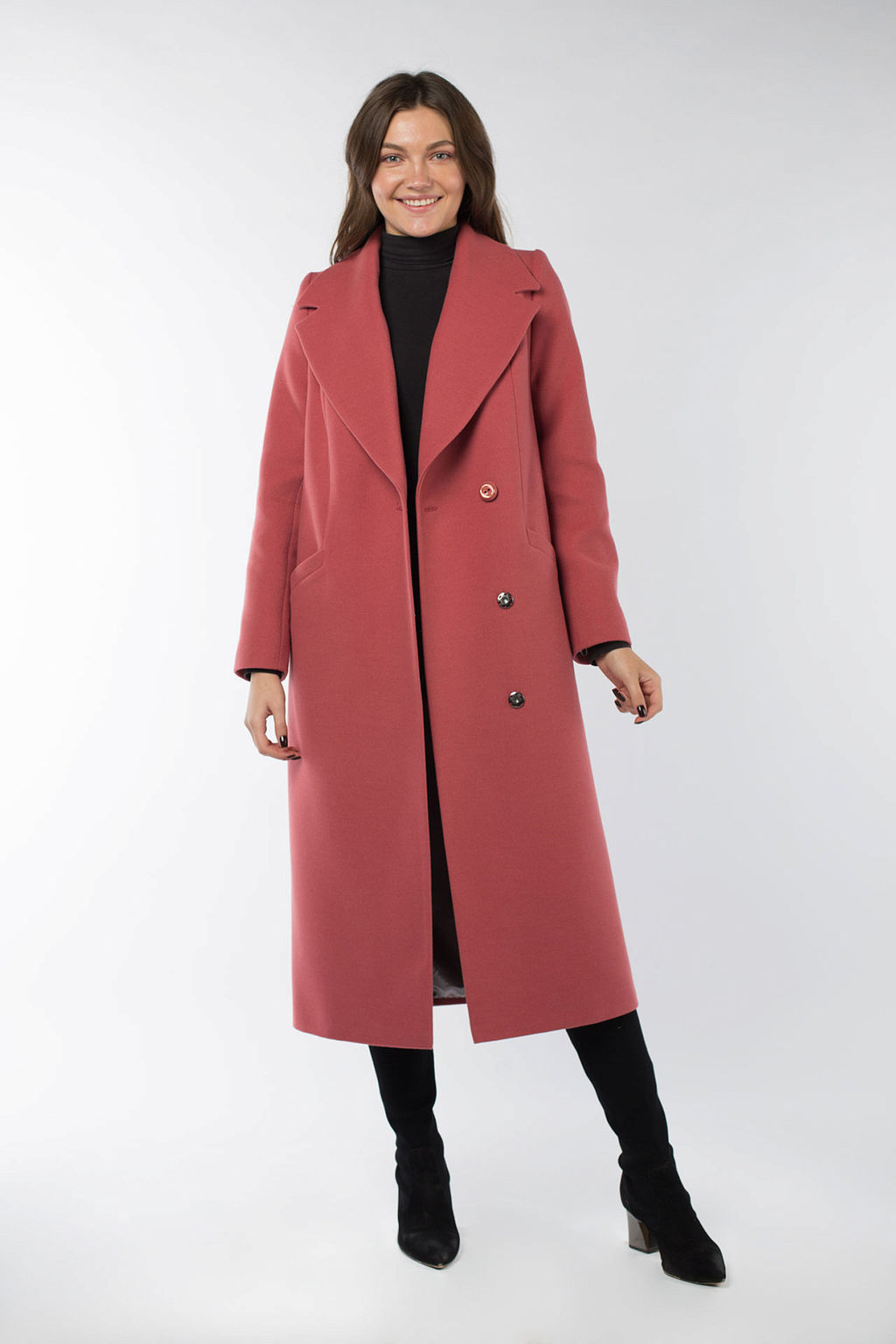 01-10191 Пальто женское демисезонное(пояс) - El podio фото 2