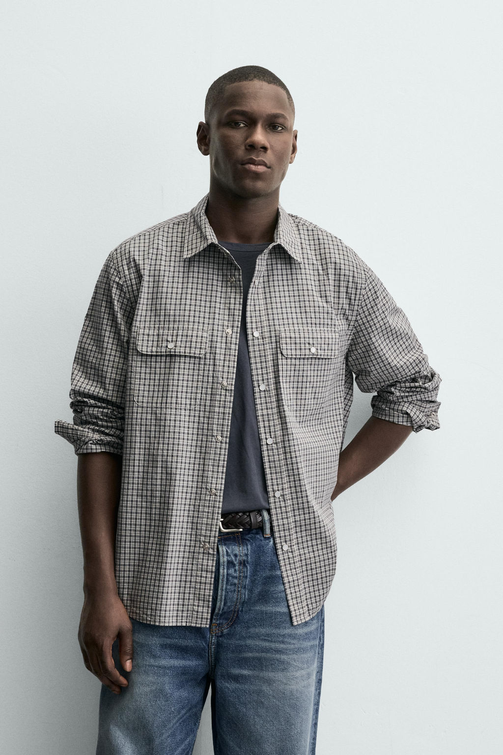 CHECK SHIRT WITH POCKETS - Zara фото 3