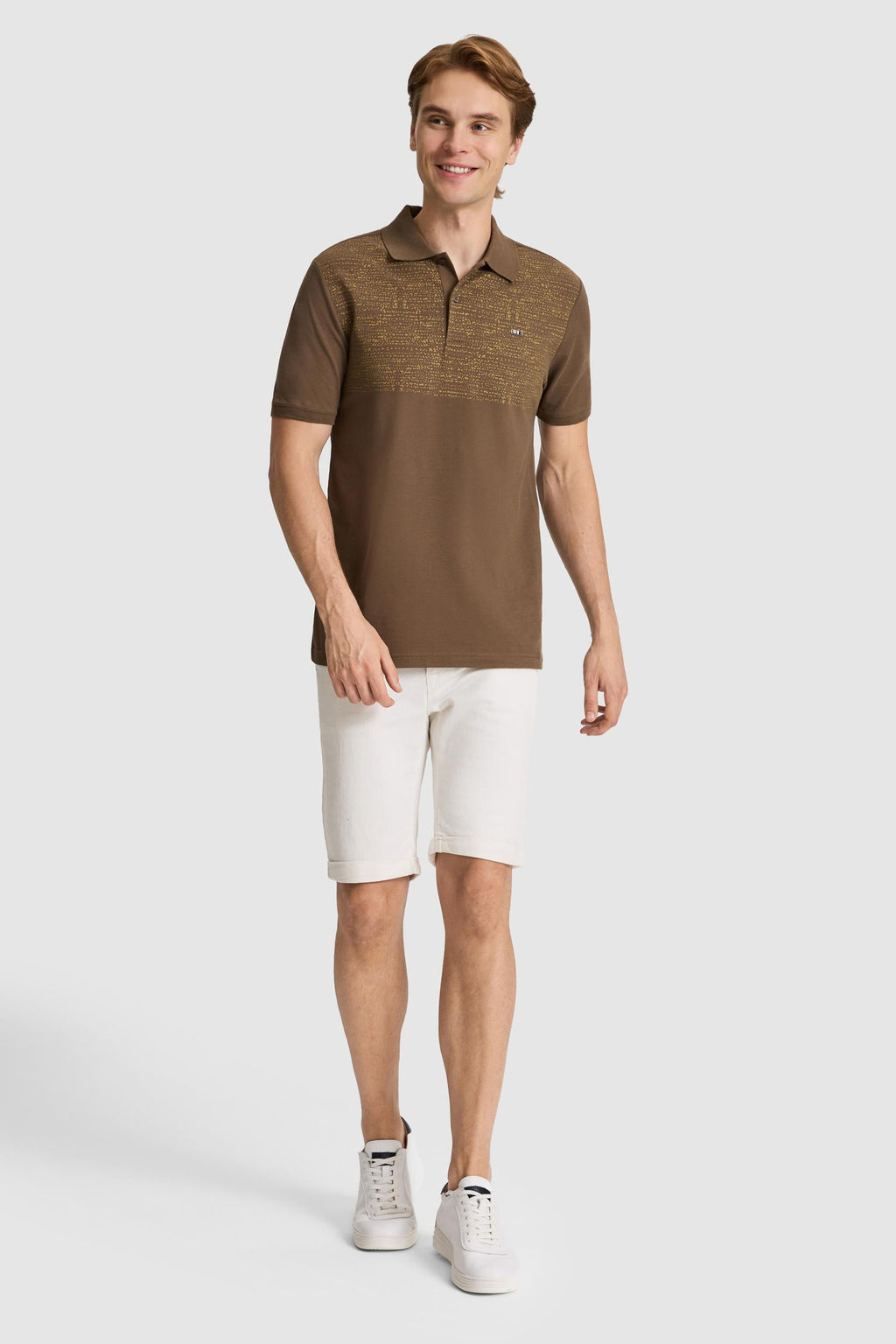 Erkek Kahverengi Regular Fit Polo Yaka Ti__rt