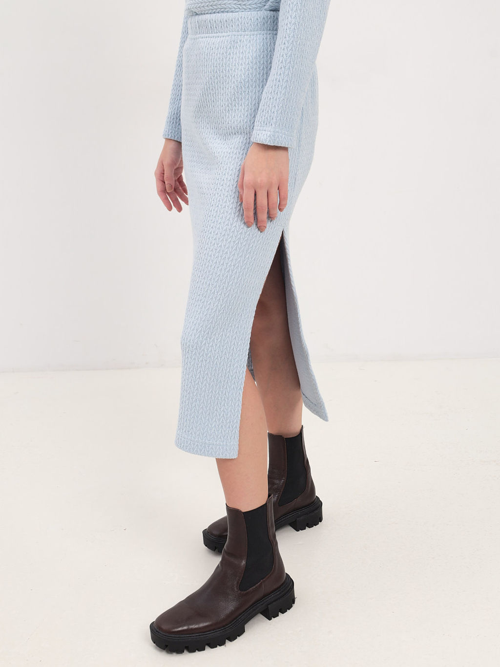 Юбка трикотажная KATHARINA KROSS KK-SKT-006Kn-голубой  фото 3