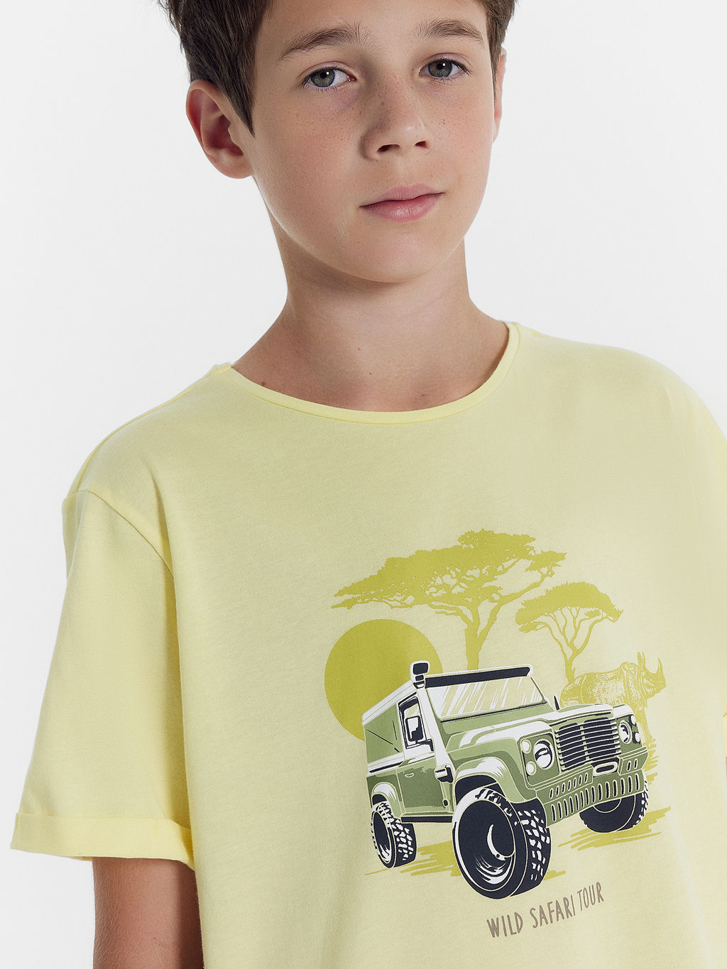 Футболка для мальчиков желтая с печатью - Mark formelle фото 5