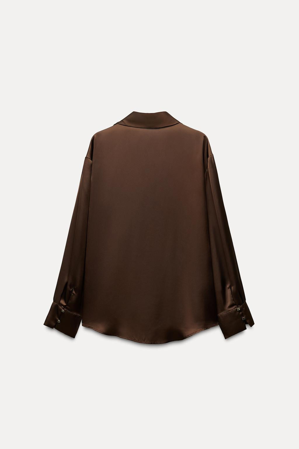 SATIN SHIRT - Zara фото 26