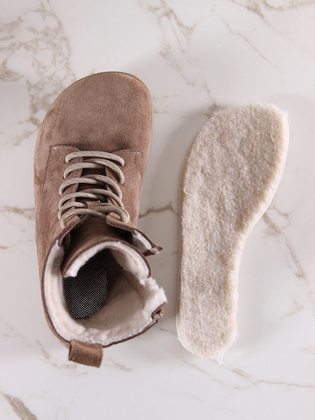 Босоногие ботинки EDART 351.NATAbr.Серо-коричневая замша/байка фото 3