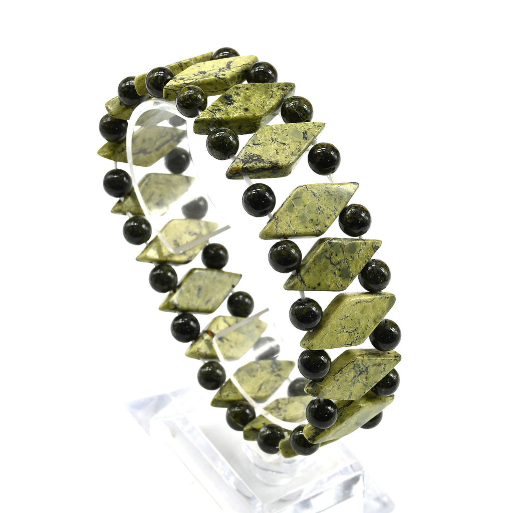 Браслет женский змеевик, 16-17см