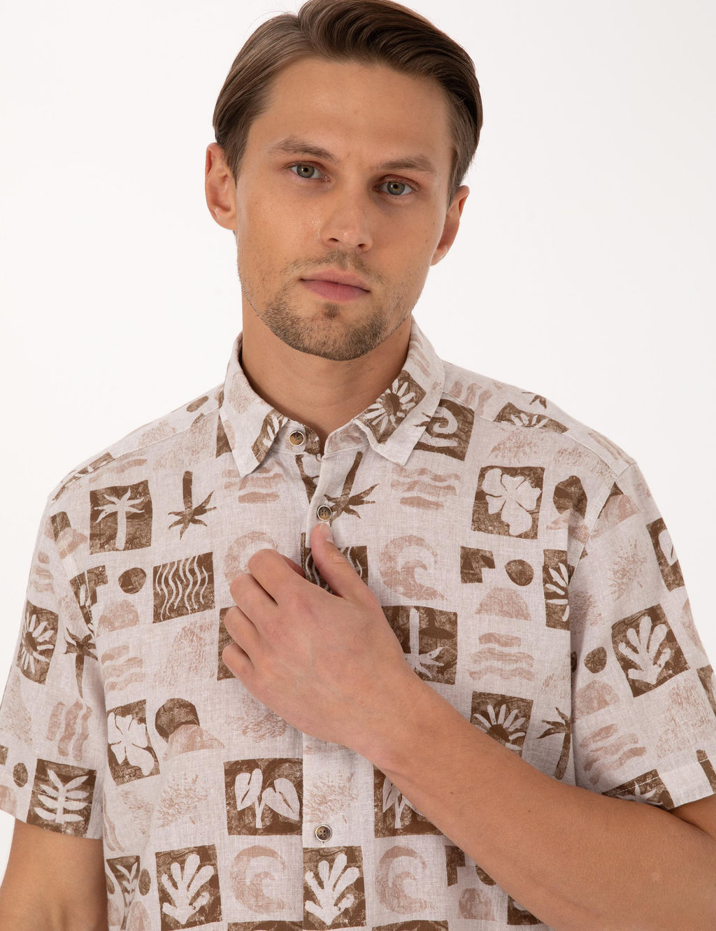 Kahverengi Comfort Fit K_sa Kollu G_mlek - Pierre cardin фото 2