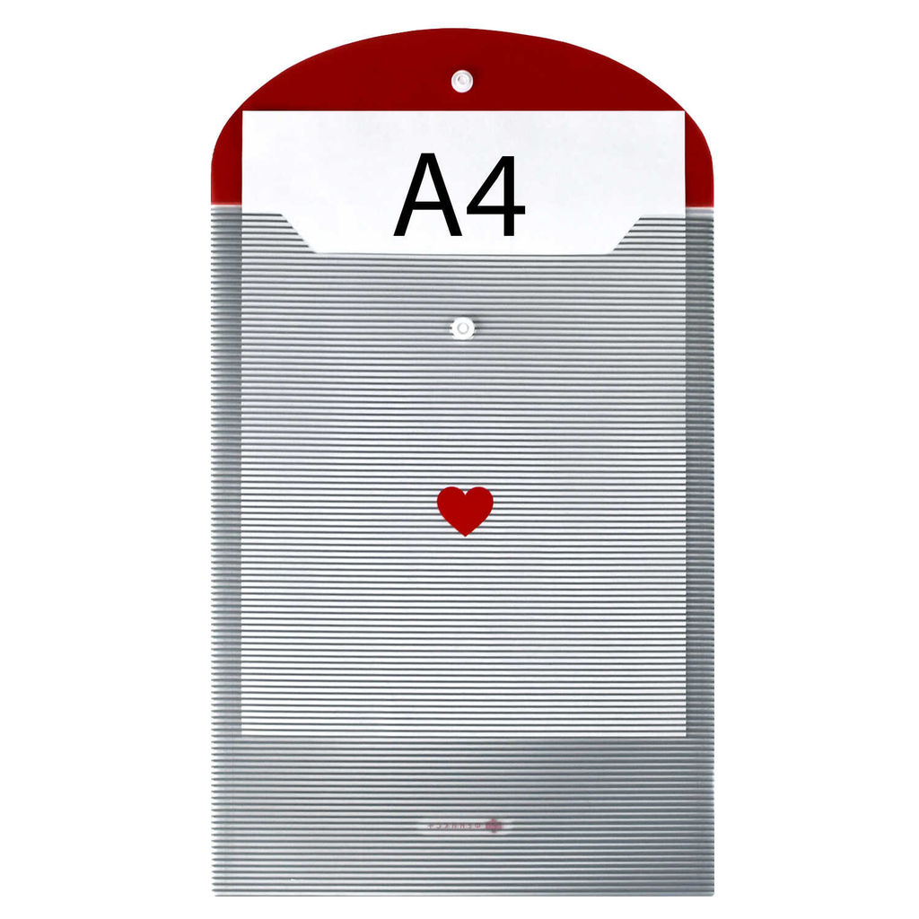 Папка для школьных тетрадей пластиковая Феникс+, арт. 72249/ 12 СЕРДЕЧКО НА ПОЛОСКАХ (полипропилен, формат А4, 24х33 см, 1 отделение (-я), кнопка, УФ-печать)