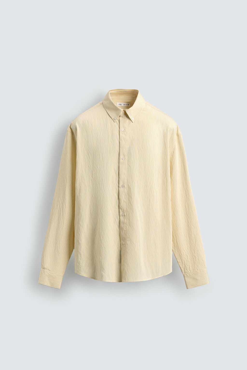 CAMISA FLUIDA RAYAS / Amarillo - Zara фото 7