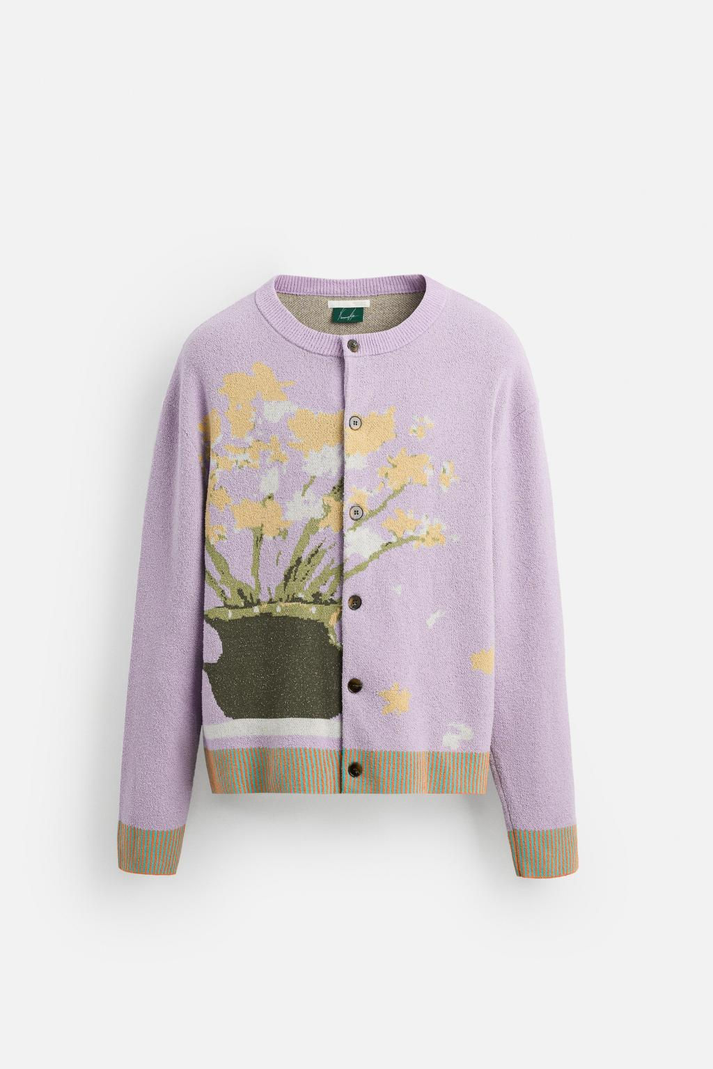 FLORAL JACQUARD CARDIGAN OTIS KWAME KYE QUAICOE - Zara фото 7