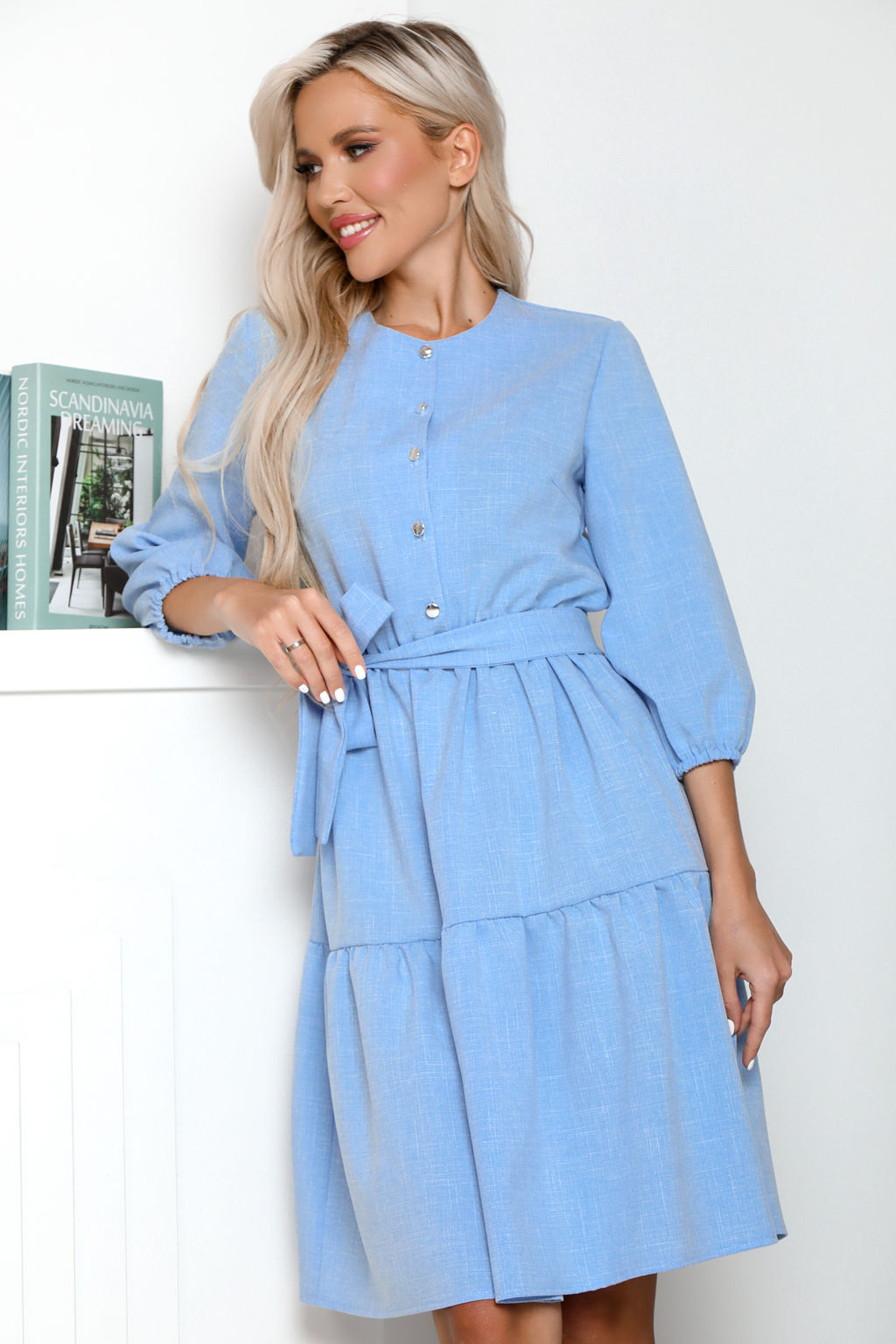 Платье Open Style 6105 голубой