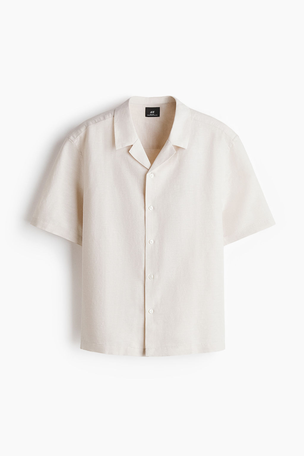 Camisa resort en mezcla de lino Relaxed Fit - H&m фото 6