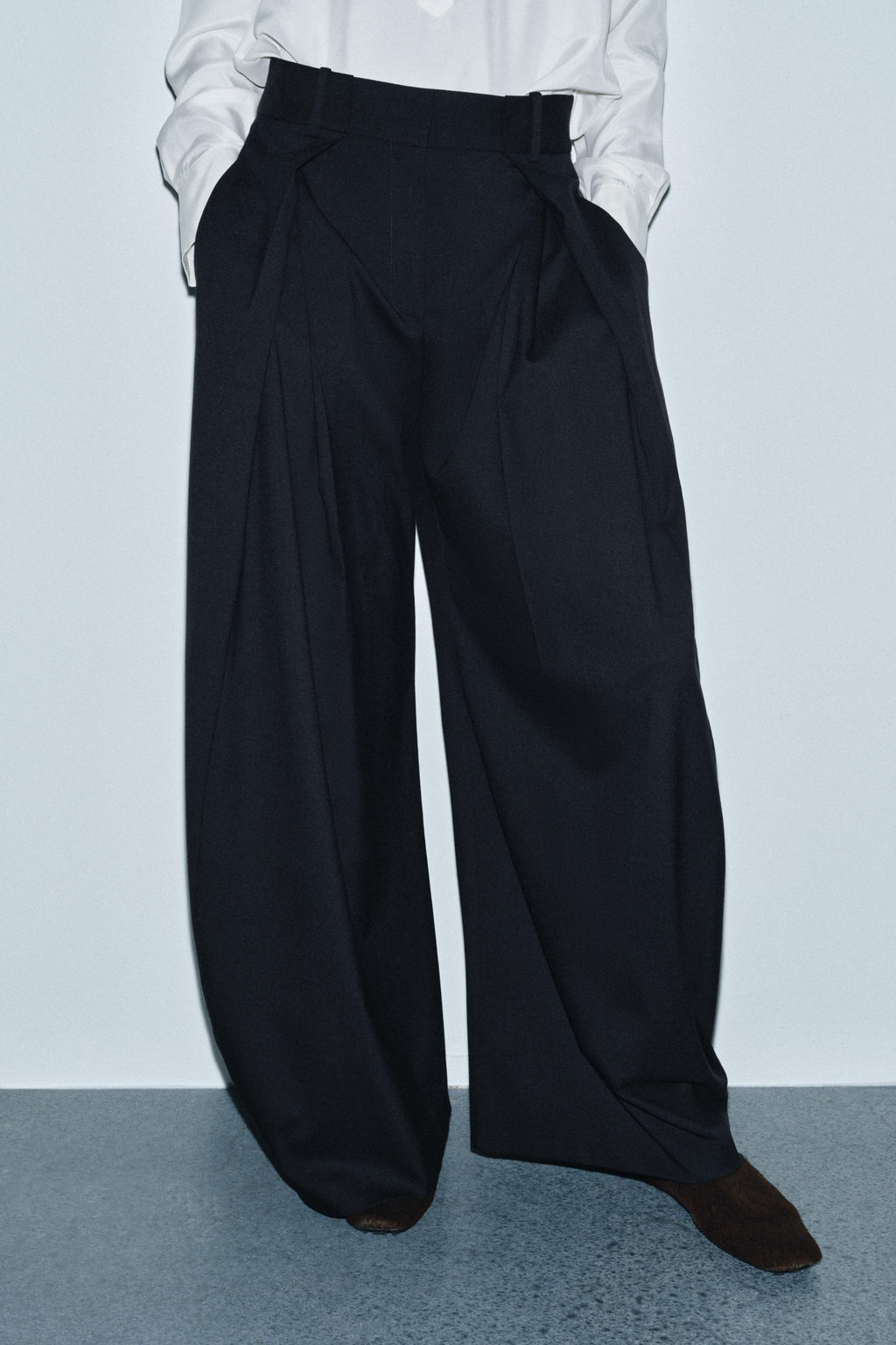 ZW COLLECTION WIDE-LEG TROUSERS WITH DARTS - Zara фото 11