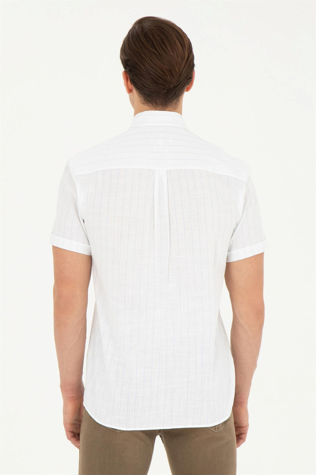 Мужская синяя рубашка с коротким рукавом - U.s. polo assn фото 5