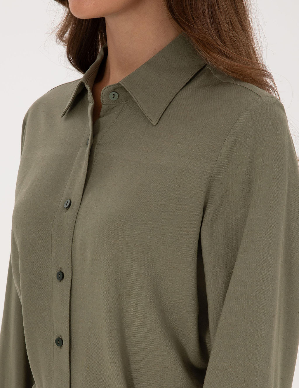 Haki Comfort Fit Dokuma Elbise - Pierre cardin фото 6