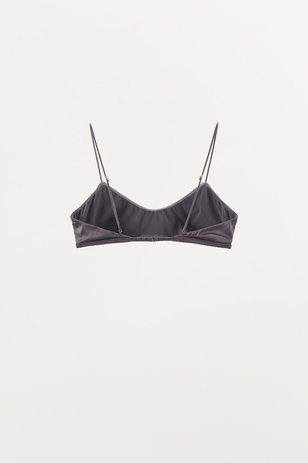 SATIN RIBBED BRALETTE - Zara фото 3