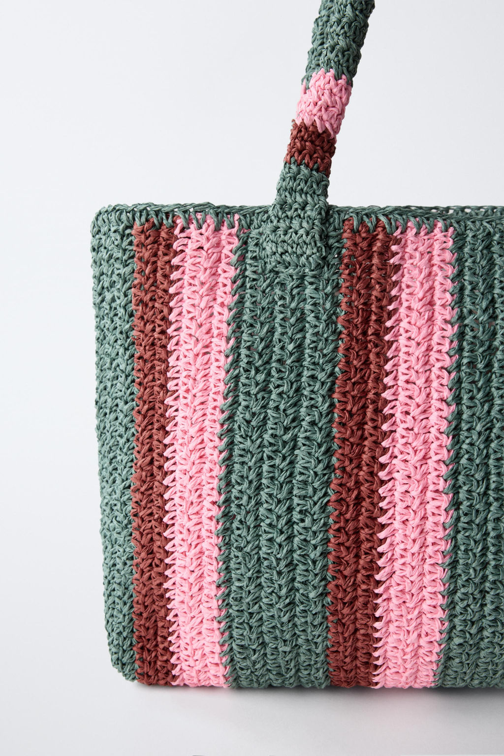 BOLSO SHOPPER RAYAS / Rosa - Zara фото 3