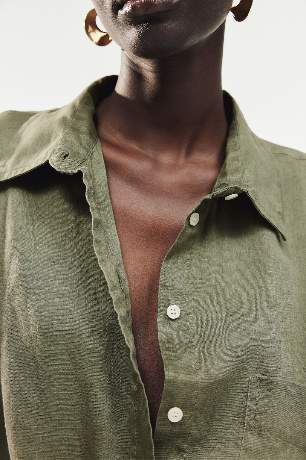 Camisa oversize de lino - H&m фото 2