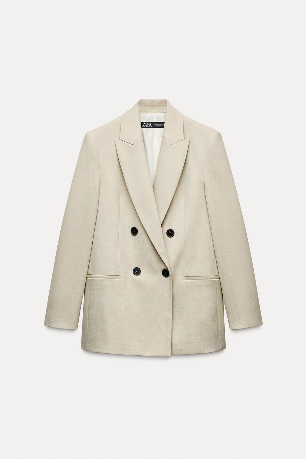 DOUBLE-BREASTED BLAZER WITH ELBOW PATCHES - Zara фото 3