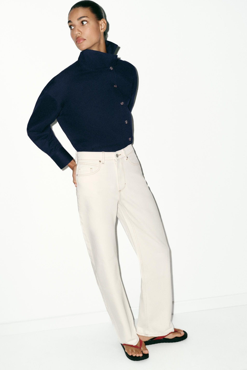 JEANS Z.03 STRAIGHT HIGH-WAIST LONG LENGTH - Zara фото 17