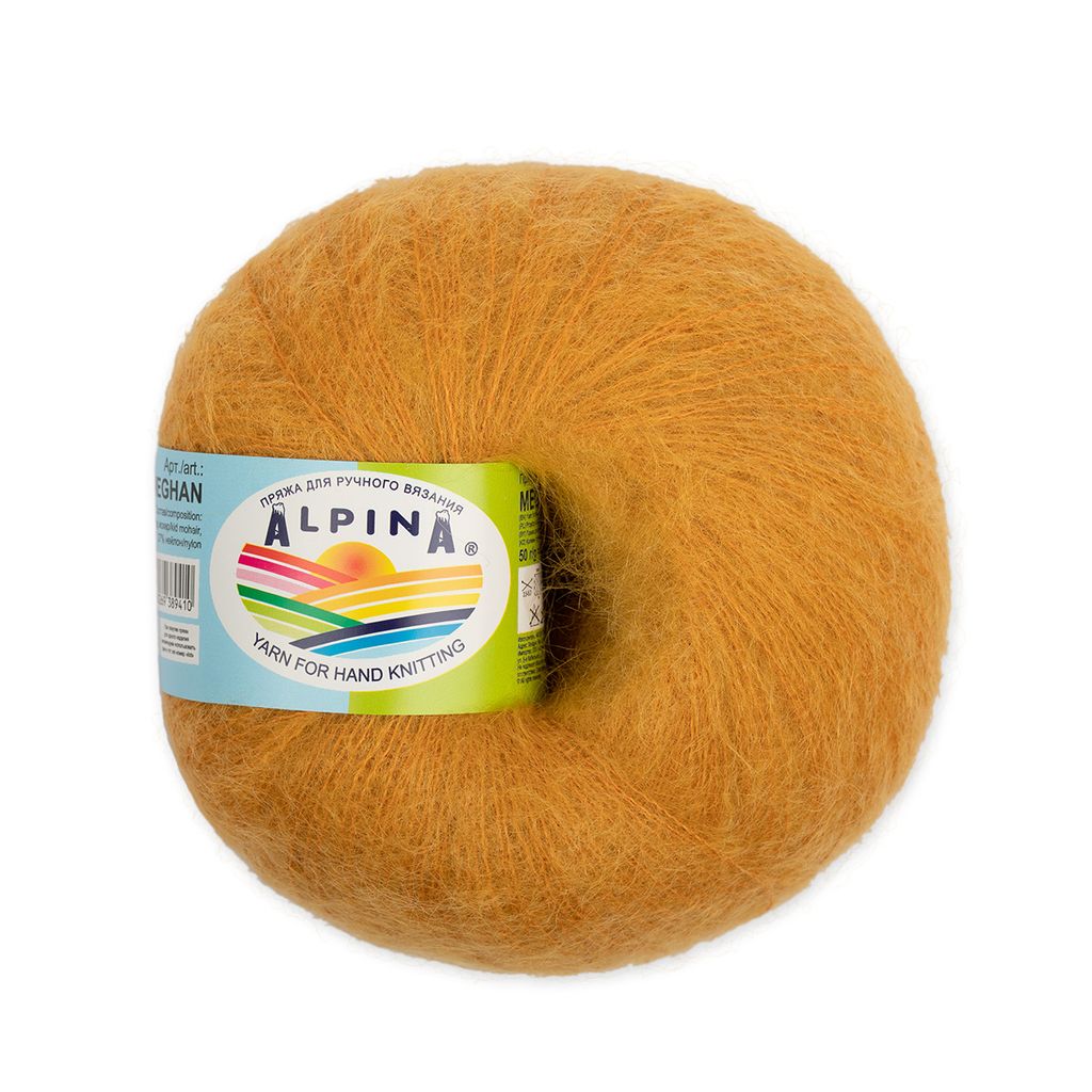 Пряжа ALPINA MEGHAN 73% кид мохер, 27% нейлон 4 шт. х 50 г 390 м  10 м